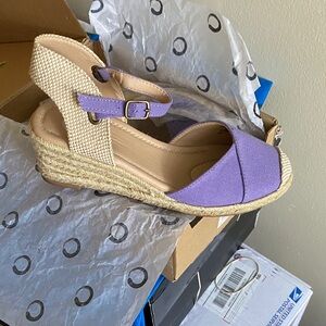 Purple Wedge Sandals